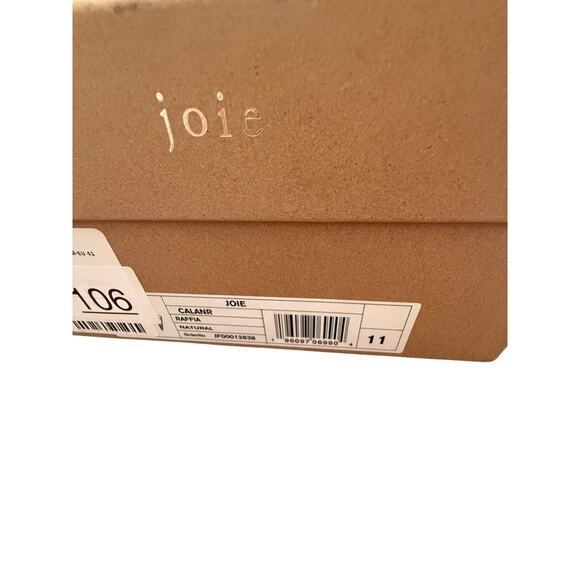 Joie Women's Natural Tan Leather Calan Raffia Ankle Strap Heel Sandals Size 11 - Picture 9 of 9